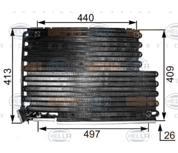 Кондензатор, климатизация HELLA 8FC 351 301-311 за VOLVO S90 I от 1996 до 1998