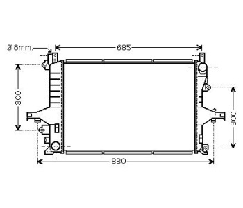 Воден радиатор TOP QUALITY за VOLVO V70 II (SW) комби от 1999 до 2008