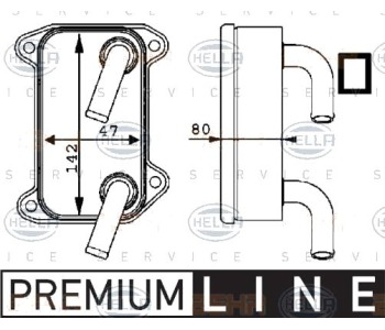 Маслен радиатор, двигателно масло HELLA 8MO 376 726-131
