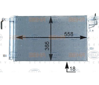 Кондензатор, климатизация HELLA 8FC 351 303-091 за KIA CERATO I (LD) седан от 2004 до 2009