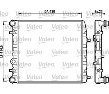 Воден радиатор VALEO за SKODA FABIA I (6Y5) комби от 2000 до 2007