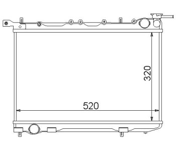 Воден радиатор P.R.C за NISSAN ALMERA I (N15) хечбек от 1995 до 2000