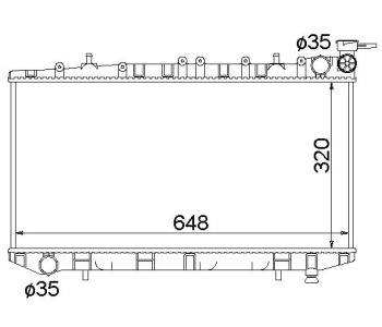 Воден радиатор TOP QUALITY за NISSAN ALMERA I (N15) хечбек от 1995 до 2000