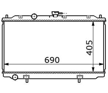 Воден радиатор TOP QUALITY за NISSAN ALMERA TINO (V10) от 1998 до 2006