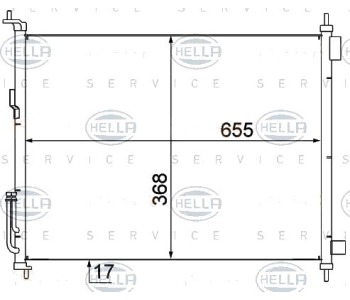 Кондензатор, климатизация HELLA 8FC 351 307-781 за NISSAN JUKE (F15) от 2010