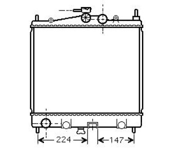 Воден радиатор TOP QUALITY за NISSAN MICRA III (K12) от 2002 до 2010