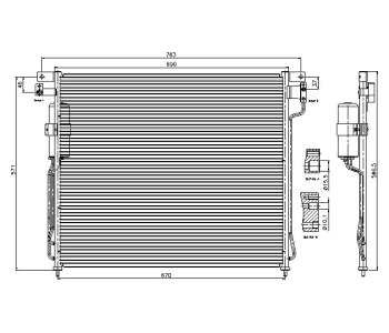 Кондензатор климатизации TOP QUALITY за NISSAN PATHFINDER III (R51) от 2005 до 2012