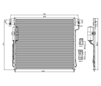 Кондензатор климатизации TOP QUALITY за NISSAN NAVARA (D23) NP300 от 2014