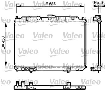 Воден радиатор VALEO за NISSAN X-TRAIL (T30) от 2001 до 2007