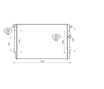Воден радиатор TOP QUALITY за SEAT ALHAMBRA (710, 711) от 2010