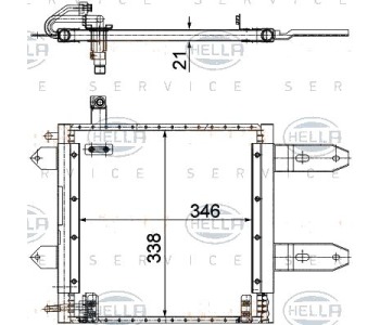 Кондензатор, климатизация HELLA 8FC 351 300-171 за VOLKSWAGEN LUPO (6X1, 6E1) от 1998 до 2005