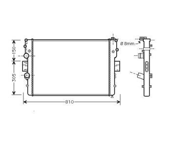 Воден радиатор TOP QUALITY за IVECO DAILY IV пътнически от 2006 до 2011