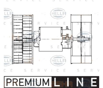 Вентилатор вътрешно пространство HELLA 8EW 009 159-101 за MERCEDES (W124) седан от 1984 до 1992