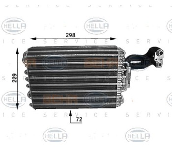 Изпарител, климатична система HELLA 8FV 351 210-091 за MERCEDES (W124) седан от 1984 до 1992