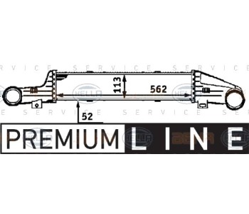 Интеркулер (охладител за въздуха на турбината) HELLA 8ML 376 723-141 за MERCEDES E (W210) седан от 1995 до 2003