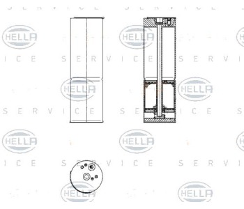 Изсушител, климатизация HELLA 8FT 351 196-581