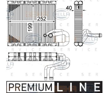 Изпарител, климатична система HELLA 8FV 351 331-131 за MERCEDES SPRINTER NCV3 (W906) 3.5T товарен от 2005 до 2018