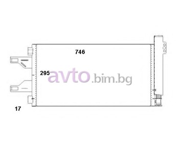 Климатичен радиатор - размер 746/295/17 за CITROEN JUMPER III товарен от 2006