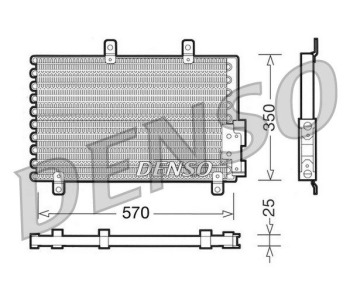 Кондензатор, климатизация DENSO DCN01001 за LANCIA DEDRA (835) комби от 1994 до 1999