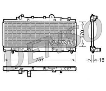Радиатор, охлаждане на двигателя DENSO DRM09130 за LANCIA DEDRA (835) седан от 1989 до 1999
