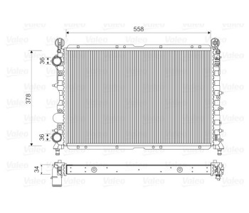 Радиатор, охлаждане на двигателя VALEO 731591 за ALFA ROMEO 155 (167) от 1992 до 1997
