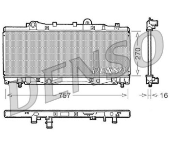 Радиатор, охлаждане на двигателя DENSO DRM09132 за ALFA ROMEO 146 (930) от 1994 до 1999