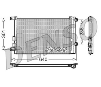 Кондензатор, климатизация DENSO DCN01016 за ALFA ROMEO 147 (937) от 2000 до 2005