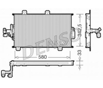 Кондензатор, климатизация DENSO DCN09142 за LANCIA DEDRA (835) комби от 1994 до 1999