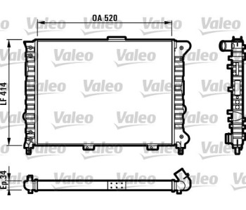 Радиатор, охлаждане на двигателя VALEO 732011 за ALFA ROMEO 156 Sportwagon (932) от 2000 до 2006