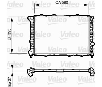 Радиатор, охлаждане на двигателя VALEO 732248 за ALFA ROMEO 156 (932) от 1997 до 2003