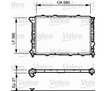 Радиатор, охлаждане на двигателя VALEO 732013 за ALFA ROMEO 156 (932) от 1997 до 2003