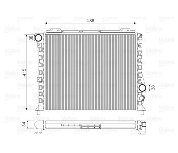 Радиатор, охлаждане на двигателя VALEO 811068 за ALFA ROMEO 75 (162B) от 1985 до 1992