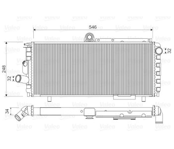 Радиатор, охлаждане на двигателя VALEO 810948 за ALFA ROMEO 33 Sportwagon (905A) от 1984 до 1989