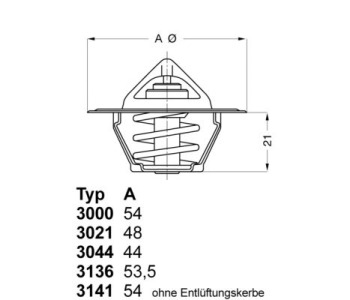 Термостат, охладителна течност BorgWarner (Wahler) 3000.83