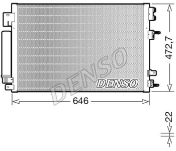 Кондензатор, климатизация DENSO DCN13110 за ALFA ROMEO GIULIETTA (940) от 2010