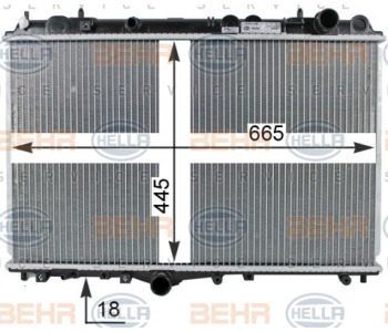 Радиатор, охлаждане на двигателя HELLA 8MK 376 777-341 за ALFA ROMEO MITO (955) от 2008