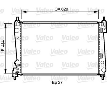 Радиатор, охлаждане на двигателя VALEO 735041 за OPEL CORSA D (S07) товарен от 2006