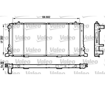 Радиатор, охлаждане на двигателя VALEO 730349 за AUDI 80 (8C, B4) от 1991 до 1995