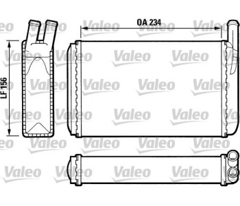 Топлообменник, отопление на вътрешното пространство VALEO 812034 за VOLKSWAGEN JETTA II (19E, 1G2, 165) от 1983 до 1992