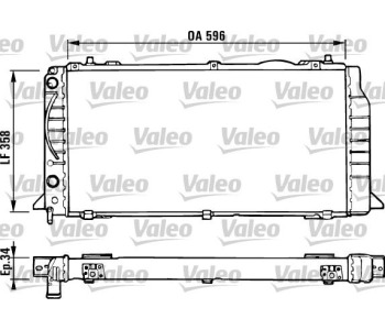 Радиатор, охлаждане на двигателя VALEO 731422 за AUDI 80 купе (89, 8B) от 1988 до 1996