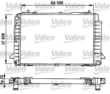 Радиатор, охлаждане на двигателя VALEO 731429 за AUDI 80 купе (89, 8B) от 1988 до 1996