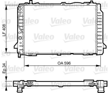 Радиатор, охлаждане на двигателя VALEO 731503 за AUDI 80 (8C, B4) от 1991 до 1995