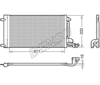 Кондензатор, климатизация DENSO DCN02034 за AUDI A1 Sportback (8XA, 8XF) от 2011 до 2018