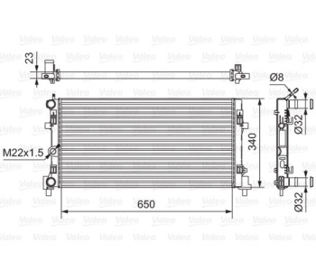Радиатор, охлаждане на двигателя VALEO 701522 за SEAT IBIZA IV (6J5, 6P1) хечбек от 2008 до 2017