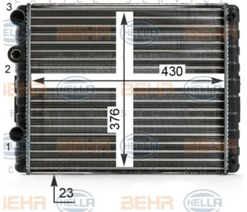 Маслен радиатор, двигателно масло HELLA 8MO 376 701-454 за VOLKSWAGEN GOLF V Plus (5M1, 521) от 2005 до 2013