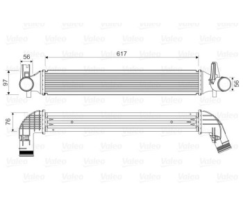Интеркулер (охладител за въздуха на турбината) VALEO 818338 за AUDI A1 Sportback (8XA, 8XF) от 2011 до 2018