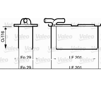 Интеркулер (охладител за въздуха на турбината) VALEO 818838 за VOLKSWAGEN EOS (1F7, 1F8) от 2006 до 2015