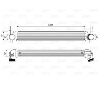 Интеркулер (охладител за въздуха на турбината) VALEO 818574 за SEAT IBIZA IV (6J5, 6P1) хечбек от 2008 до 2017