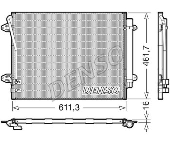 Кондензатор, климатизация DENSO DCN32017 за VOLKSWAGEN PASSAT B6 (3C2) седан от 2005 до 2010