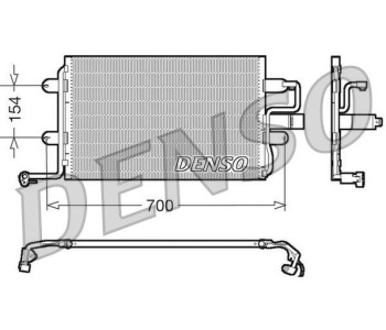 Кондензатор, климатизация DENSO DCN32022 за VOLKSWAGEN BORA (1J6) комби от 1999 до 2005